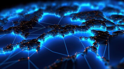 Global network on Earth, global network connection, digital connection technology, Data analysis, business concept, e-commerce and social networking.