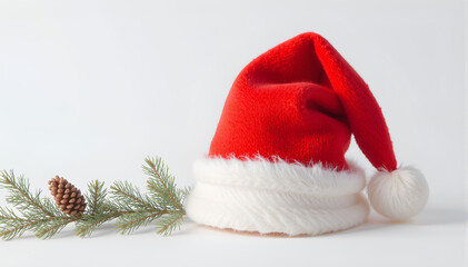 christmas hat, isolated on white background, ideal for Christmas and holiday-themed projects