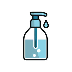 Liquid soap icon features clean lines and elegance, enhancing any digital concept.
