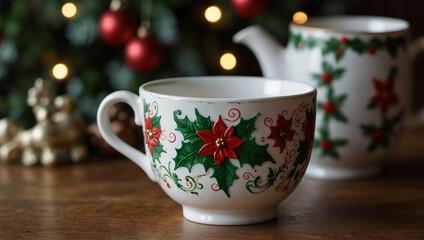 Fototapeta premium Tea Cup and mug for chirstmas 