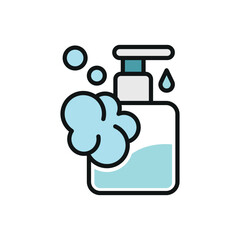 Liquid soap icon features clean lines and elegance, enhancing any digital concept.