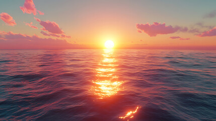 sunset over the sea