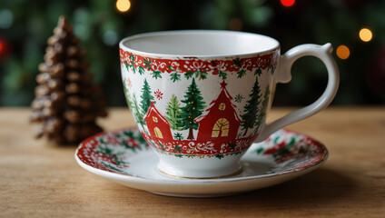 Fototapeta premium Tea Cup and mug for chirstmas 