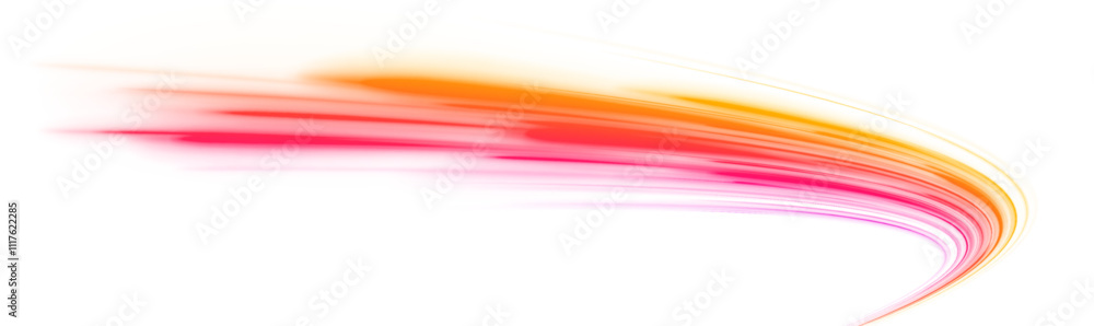 Poster Expressway and vehicle headlights effect vivid speed motion and glowing light trails, cyberpunk-inspired data acceleration background with bright waves and vortex for PNG graphic design.	