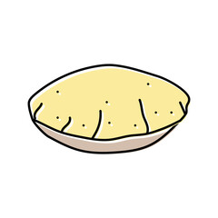 roti bread indian cuisine color icon vector. roti bread indian cuisine sign. isolated symbol illustration