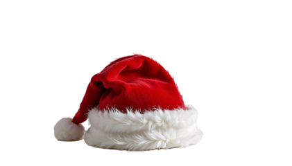 christmas hat, with transparent background, ideal for Christmas and holiday-themed projects