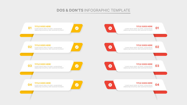 Dos and Don’ts Comparison Modern Infographic Design Template