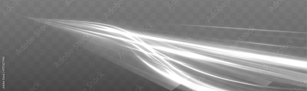 Poster light white bright white line swirl effect. glowing white semicircle on isolated background. vector 