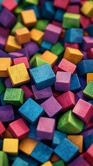 Dynamic Cubes with Shades on an Abstract Artistic Background