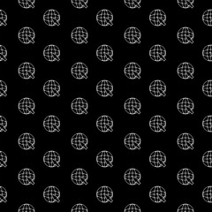 Go to web sign seamless pattern isolated on black background