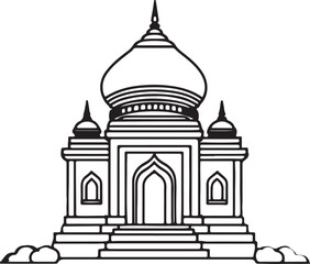Temple Coloring Page