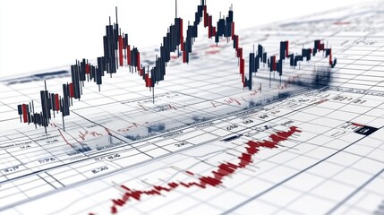 Obraz premium Abstract Financial Charts and Graphs.