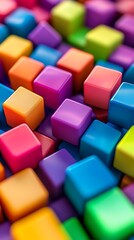 Obraz premium Dynamic Cubes with Shades on an Abstract Artistic Background