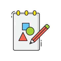 Sketching vector icon
