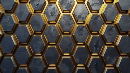 honeycomb background black with yellow