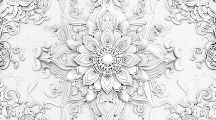 Intricate Thai Pattern Decorative Design