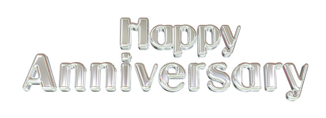 Happy Anniversary 3D Text