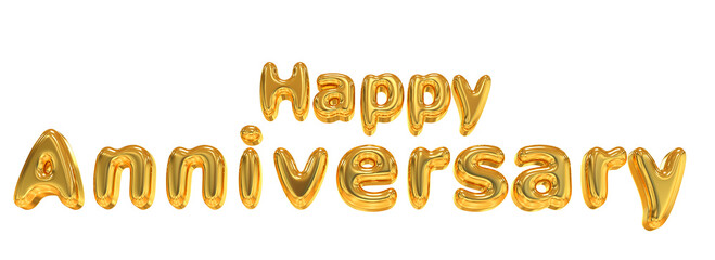 Happy Anniversary 3D Text