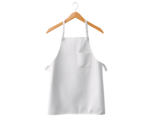 a white apron on a swinger