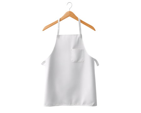 a white apron on a swinger