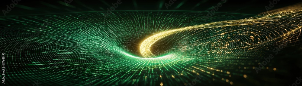 Poster exploring quantum computing in a modern research lab innovations in ai technology and simulation env