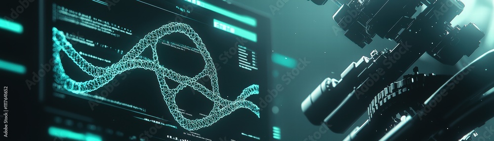 Poster exploring quantum computing a sleek modern lab setup showcasing ai innovations in a futuristic envir