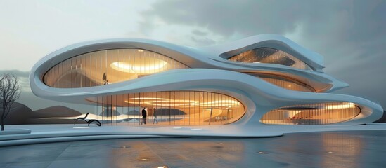Fototapeta premium Modern Futuristic Architecture Design