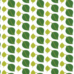 seamless pattern with green leaves