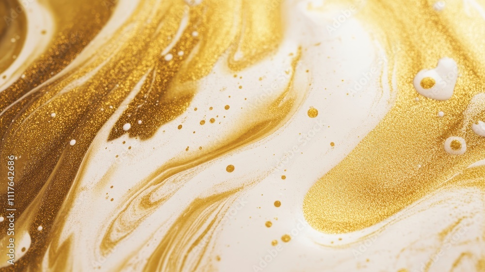 Poster abstract golden marble texture with fluid patterns