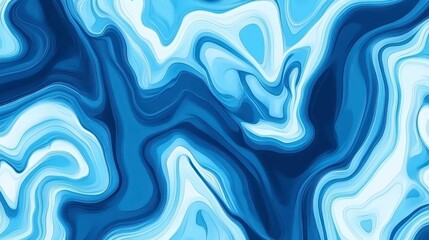 Obraz premium Blue and white abstract marbled texture background