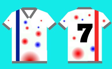 T-shirt jersey with design executive and modern pattern. Vector illustration