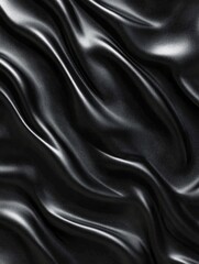 Black, draped fabric; smooth, textured surface.