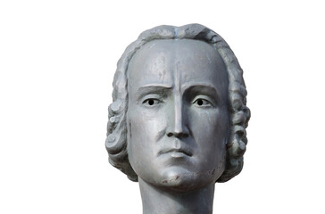Obraz premium head statue on white background