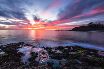 Sunset serenity at Crescent Bay in Laguna Beach