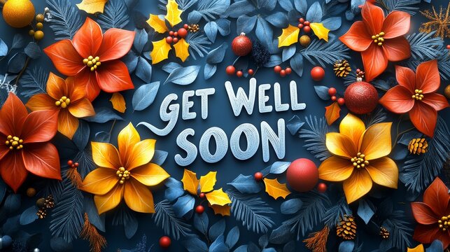 Get well soon greeting card, AI Generated