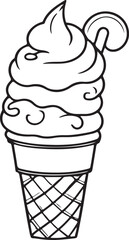 Ice Cream Coloring Page