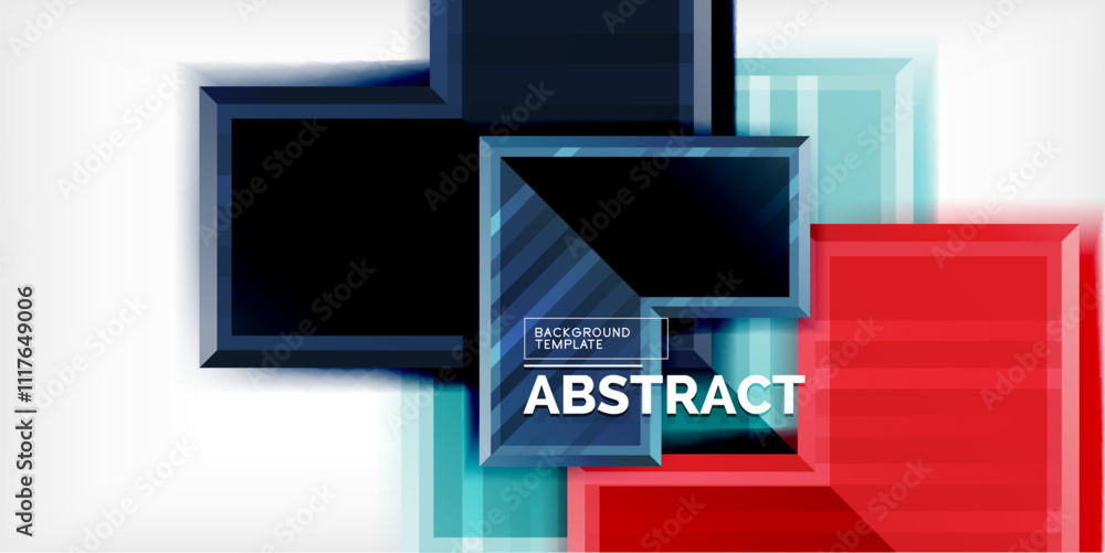Poster Arrow symbols created with 3d effects and line texture geometric abstract background