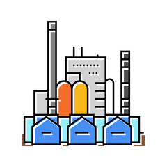 refinery oil industry color icon vector. refinery oil industry sign. isolated symbol illustration