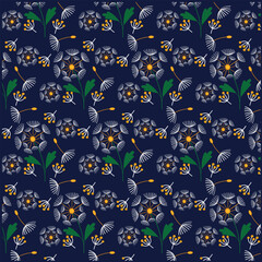 seamless background with flowers