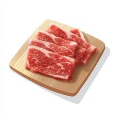Indulge in luxury savoring japanese style marble wagyu meat slices in an elegant dining setting