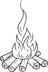 Bonfire Coloring Page