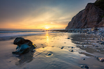 Sunset over the tide pools at Dana Point