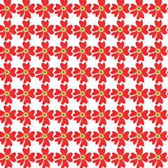 seamless pattern with red hearts