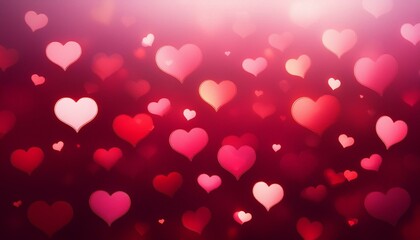 Gradient Glow: A smooth gradient from deep red to blush pink, with glowing heart outlines scattered subtly.