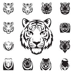a tiger vector art illustration  