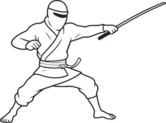Ninja Coloring Page