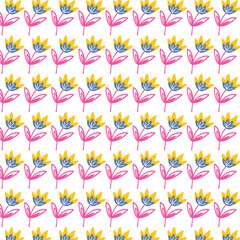 seamless background with flowers