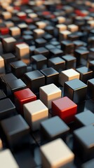 Obraz premium Shaded Cubes Blending with an Energetic Abstract Background