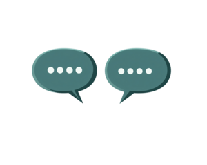 a pair of chat bubbles