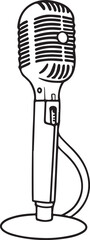 Singing Microphone Coloring Page